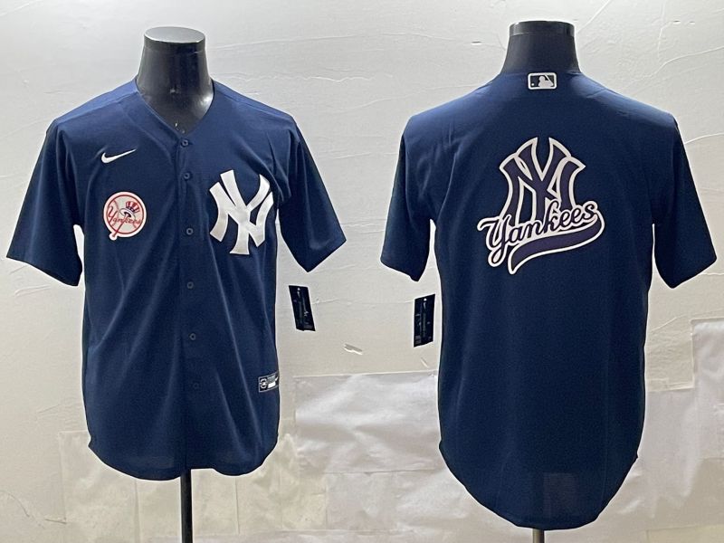 Men New York Yankees Blank Black Game 2025 Nike MLB Jersey style 8